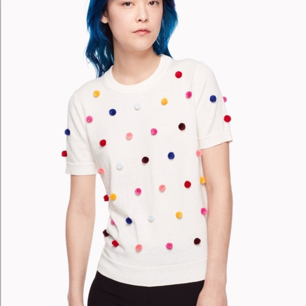 KATE SPADE POMPOM SWEATER